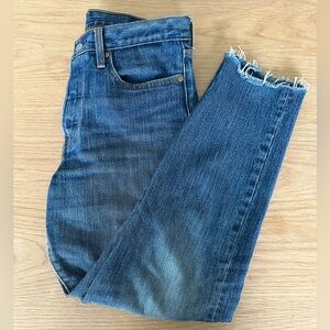 Levi's Wedgie Ankle Jeans - Dark Blue Sz 30